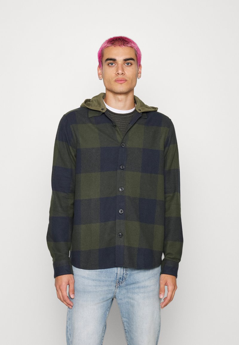 Only & Sons ONSLAIN LIFE CHECK HOODIE - Casaco de verão - peat