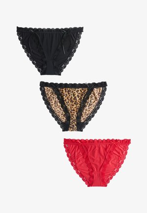 Next, 3 PACK . - Slip - black animal red