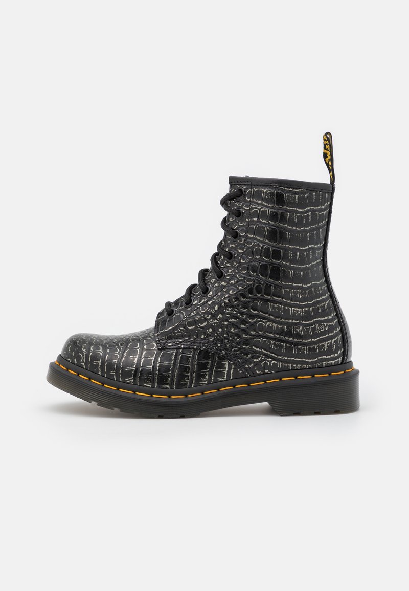 Dr. Martens 1460 - Schnürstiefelette - gunmetal/schwarz meliert  