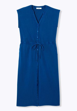 Promod, ROBE MIDI EN JERSEY UNI - Robe de jour - bleu