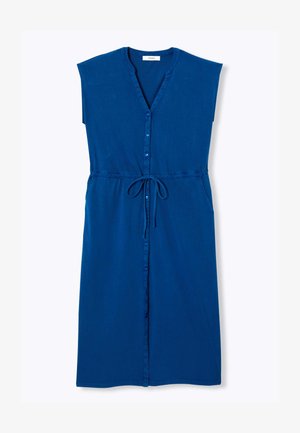 Promod, ROBE MIDI EN JERSEY UNI - Robe de jour - bleu
