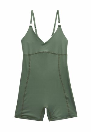 STRAPPY SHORT UNITARD SHAPING REGULAR FIT - Plavky - khaki green