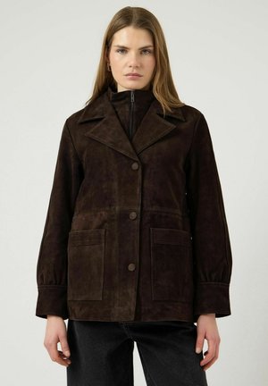 YASETTA - Leren jas - chocolate brown