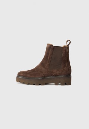 SALLY - Wedge Ankle Boots - dark brown