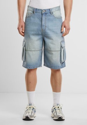 Urban Classics Denim shorts - new light blue dirty washed