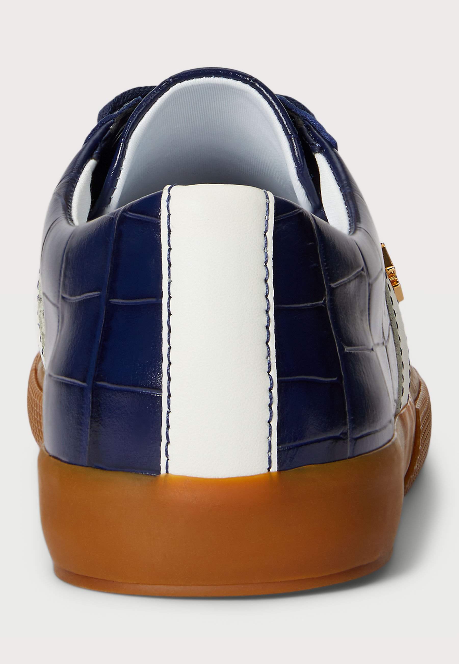 Lauren Ralph Lauren JANSON II CROC-EMBOSSED LEATHER SNEAKER