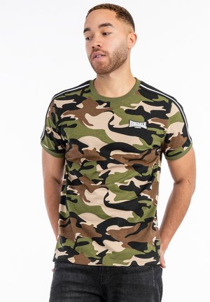 Lonsdale NORMALE PASSFORM GUNNISTA - Trükipildiga T-särk - camo woodland