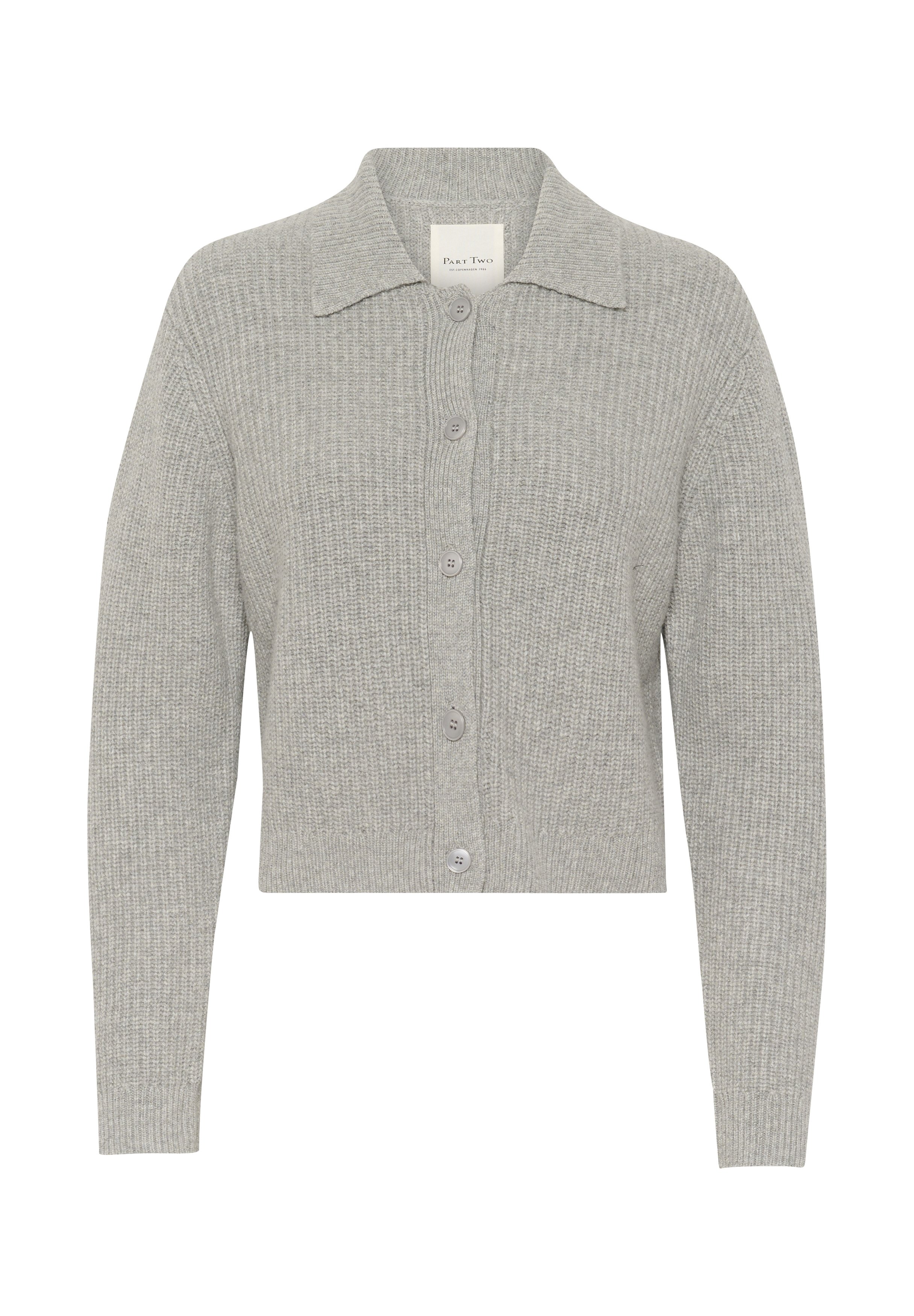 Part Two LUCIANNAPW CA - Cardigan - medium grey melange/light grey
