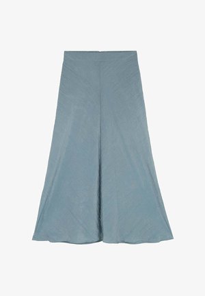 Culotte-uri de tip wide-leg, de culoare albastru deschis, realizate dintr-un material texturat. Au o talie înaltă și se termină până la glezne, având o siluetă fluidă.