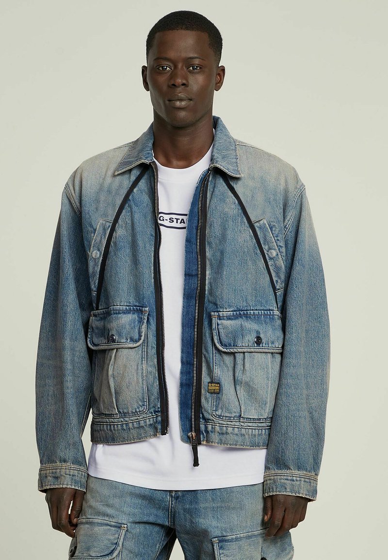G-STAR - COACH ZIP - Denim jacket - vintage pioneer, Enlarge