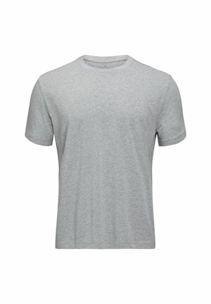 Gray short-sleeve t-shirt made of soft fabric, featuring a crew neck design with a smooth texture and no visible patterns or accents.