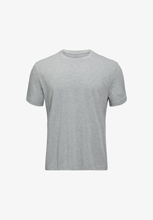 Gray short-sleeve t-shirt made of soft fabric, featuring a crew neck design with a smooth texture and no visible patterns or accents.