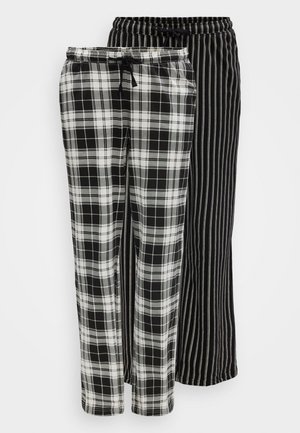 WIDE LEG PANTS 2 PACK - Spodnji del pižame - black