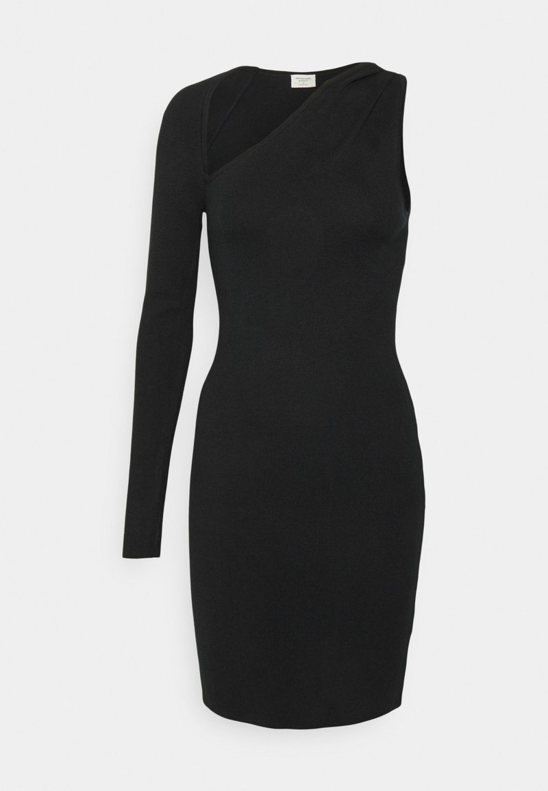 Abercrombie & Fitch CUTOUT MIDI - Φόρεμα-πουλόβερ - black