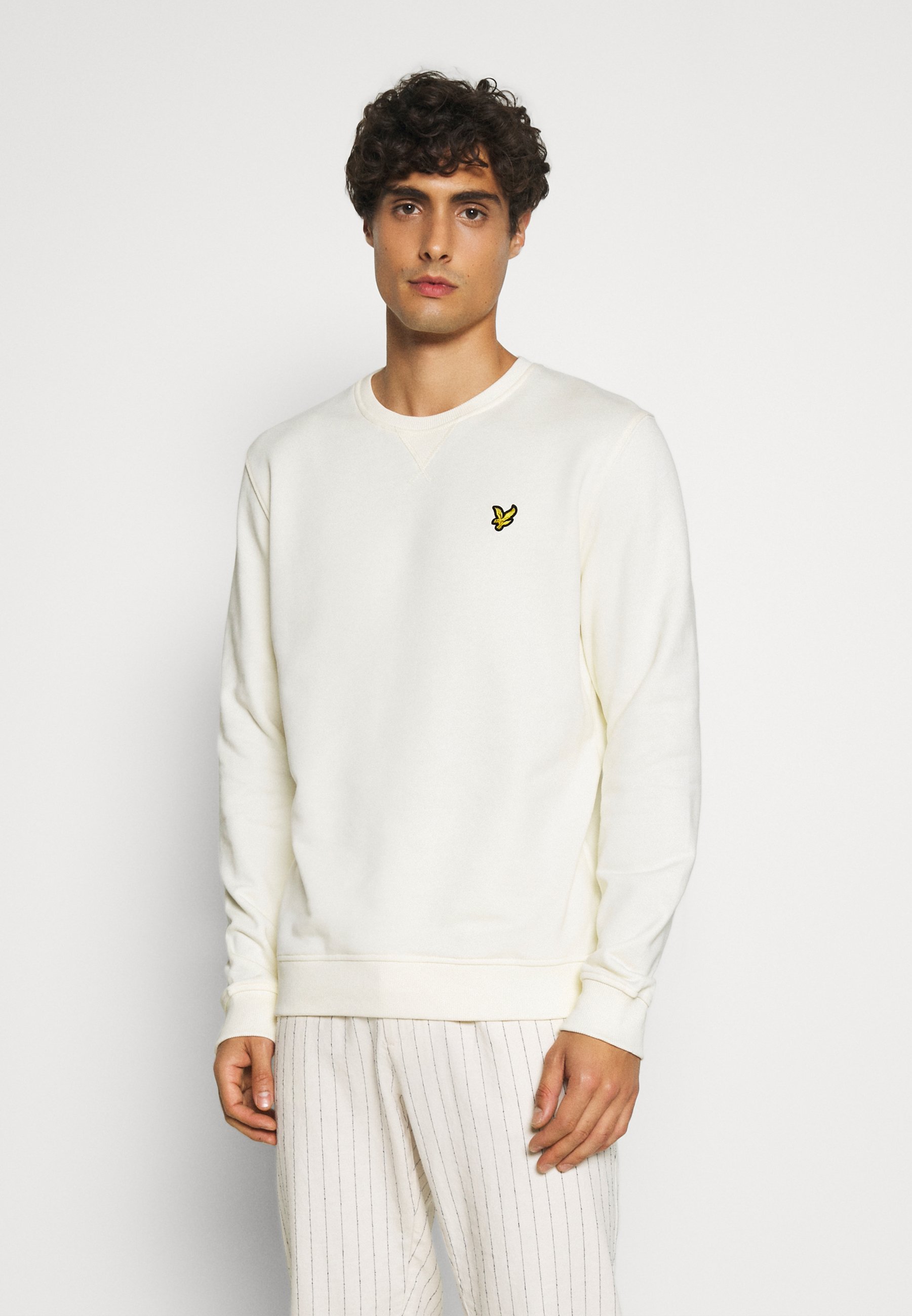 Lyle & Scott CREW NECK Sweater vanilla icecrème Lyle & Scott Crew Neck Jumper Trui vanilla icecrème