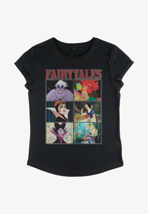 Disney, VILLAINS FAIRYTALES - T-shirt con stampa - black