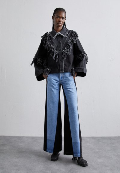 Ksenia Schnaider COWBOY JACKET WITH FRINGES NEW STYLE - Jakna iz džinsa - black