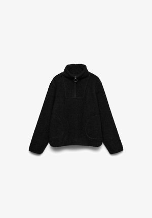 Vero Moda, VMFLASH TEDDY ANORAK ENT - Sweat polaire - black