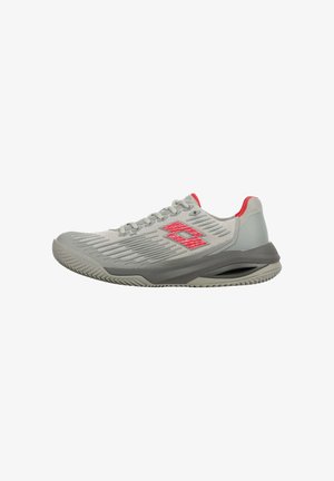 Lotto, MIRAGE 200 II CLY - da tennis per terra battuta - cool gray u poinsettia red