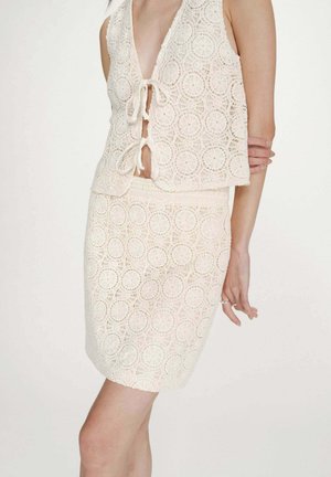 VICTORIA - Jupe trapèze - ecru