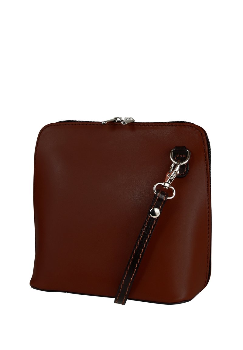 DrachenLeder Pochette - braun dunkelbraun