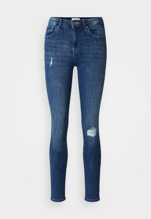 ONLPOWER MID PUSH UP DESTROY - Testhezálló fazon - medium blue denim