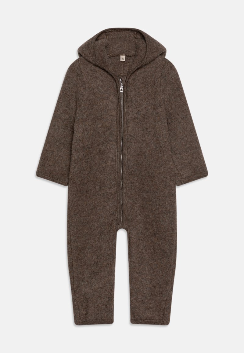 Huttelihut PRAM SUIT EARS UNISEX - Ολόσωμη φόρμα - brown melange