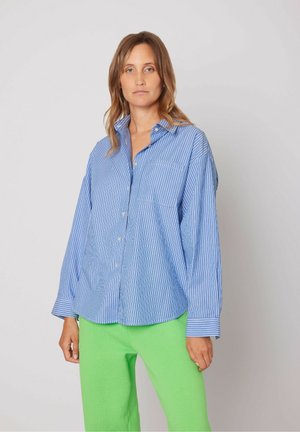 ZATYBAY - Button-down blouse - rayures aqua