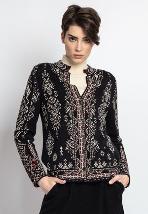 ROOT PATTERN - Neuletakki - black