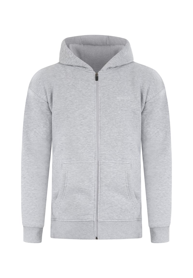 Smilodox Sweater met rits grijs gemêleerd Smilodox Sweater met rits grijs gemêleerd