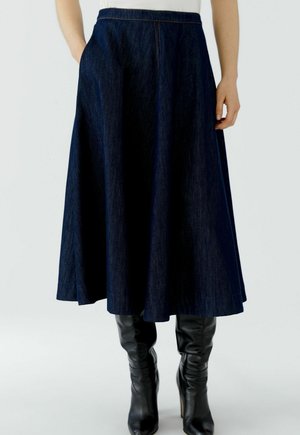 Oui, A-lijn rok - raw denim