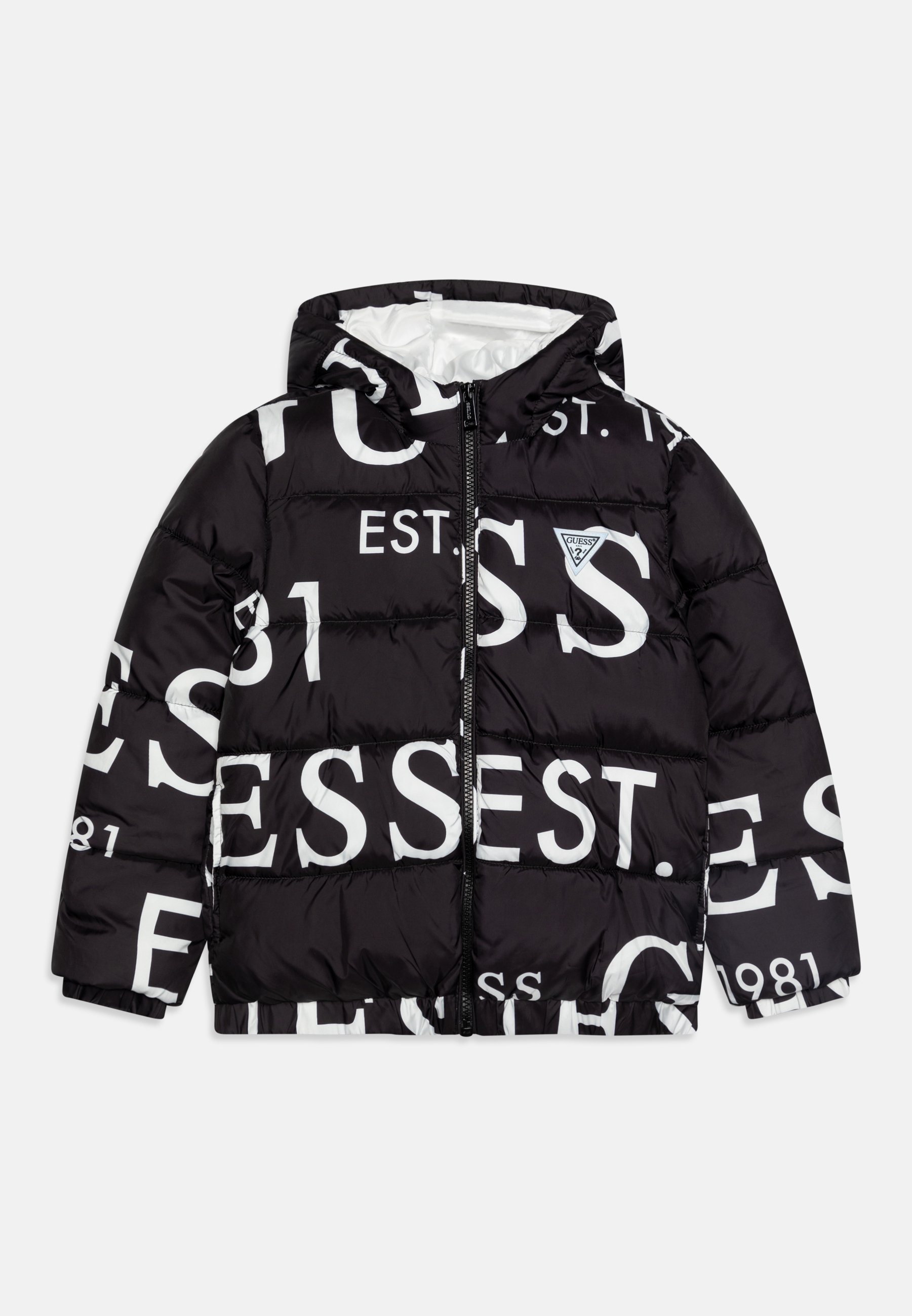 Guess JUNIOR OVERSIZE HOODED PADDED UNISEX Winterjacke jet