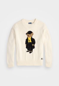 POLO BEAR COTTON CREWNECK SWEATER - Pulover - clubhouse cream multi