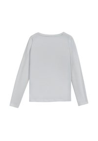 Langarmshirt in Hellgrau, aus weichem Stoff. Mit Rundhalsausschnitt, geradem Schnitt und ohne sichtbare Muster oder Akzente.