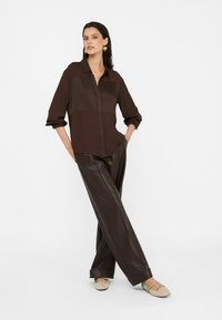 LIU JO CRÊPE DE CHINE - Camicia - brown