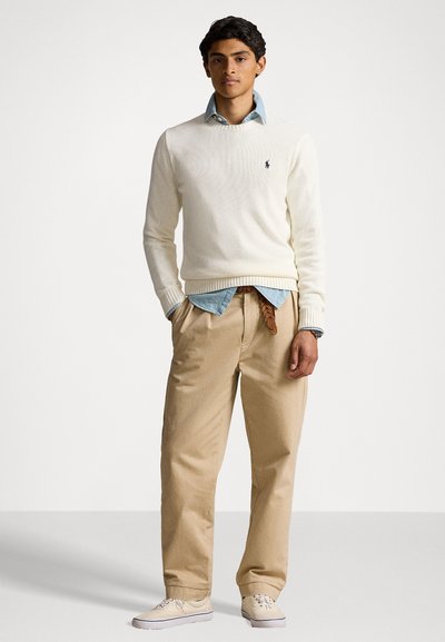 Polo Ralph Lauren COTTON CREWNECK SWEATER - Džemperis - deckwash white