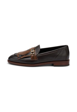 Zapatos sin cordones - mottled dark brown