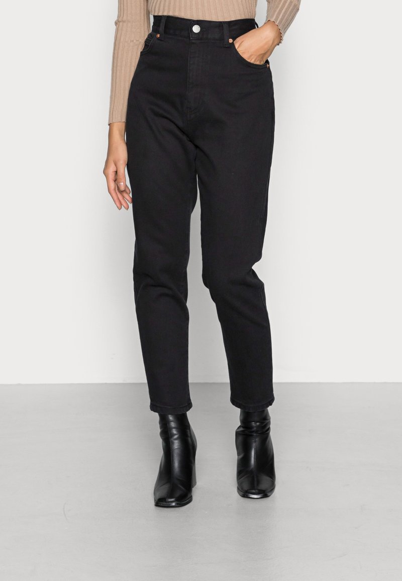 Dr.Denim Petite NORA - Calças de ganga de corte relaxado - washed black stretch