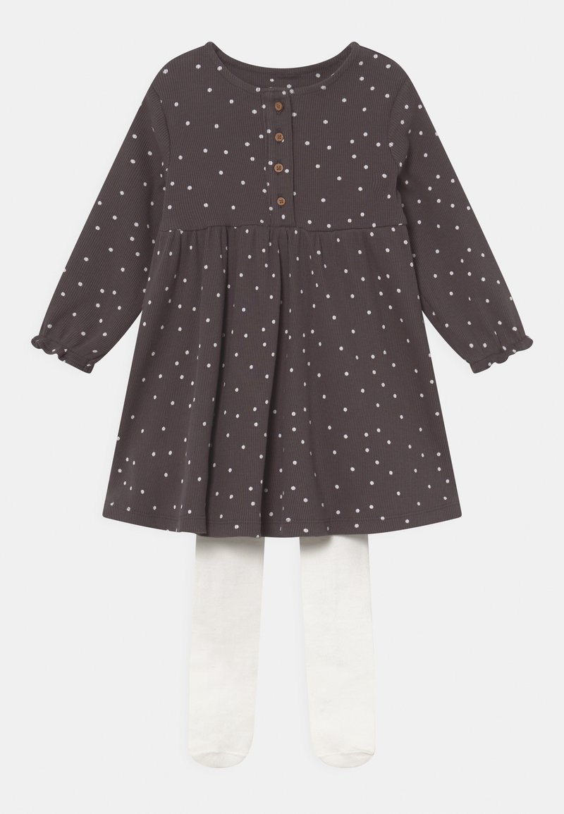 Marks & Spencer BABY DRESS WITH TIGHTS SET Žerzejové šaty dark grey