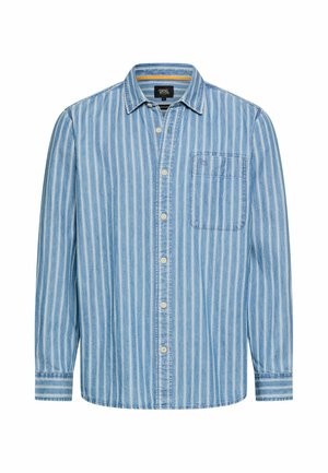 camel active, STREIFEN-HEMD MIT BRUSTTASCHE - Chemise - tinted blue