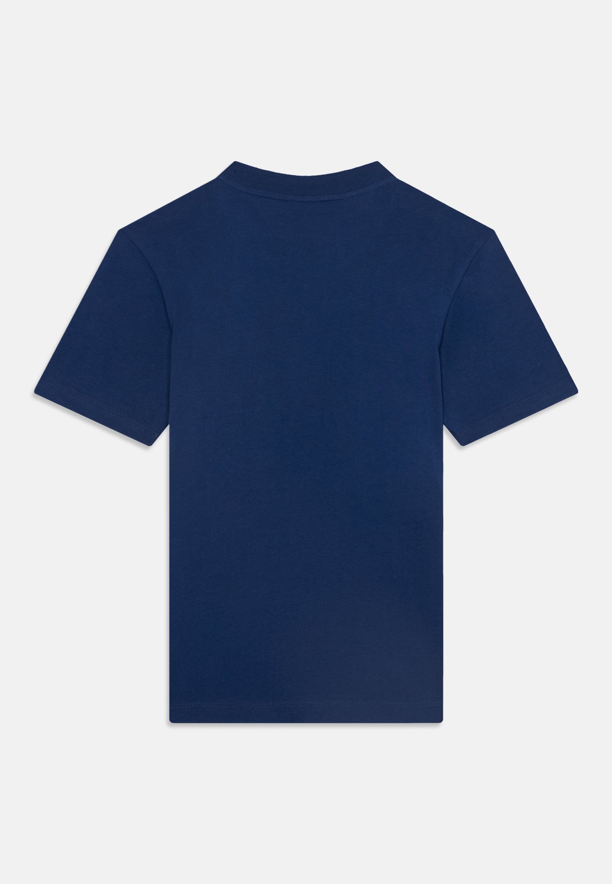 adidas JUNIOR BLOCK TEE UNISEX - Sports T-shirt - dark blue/white