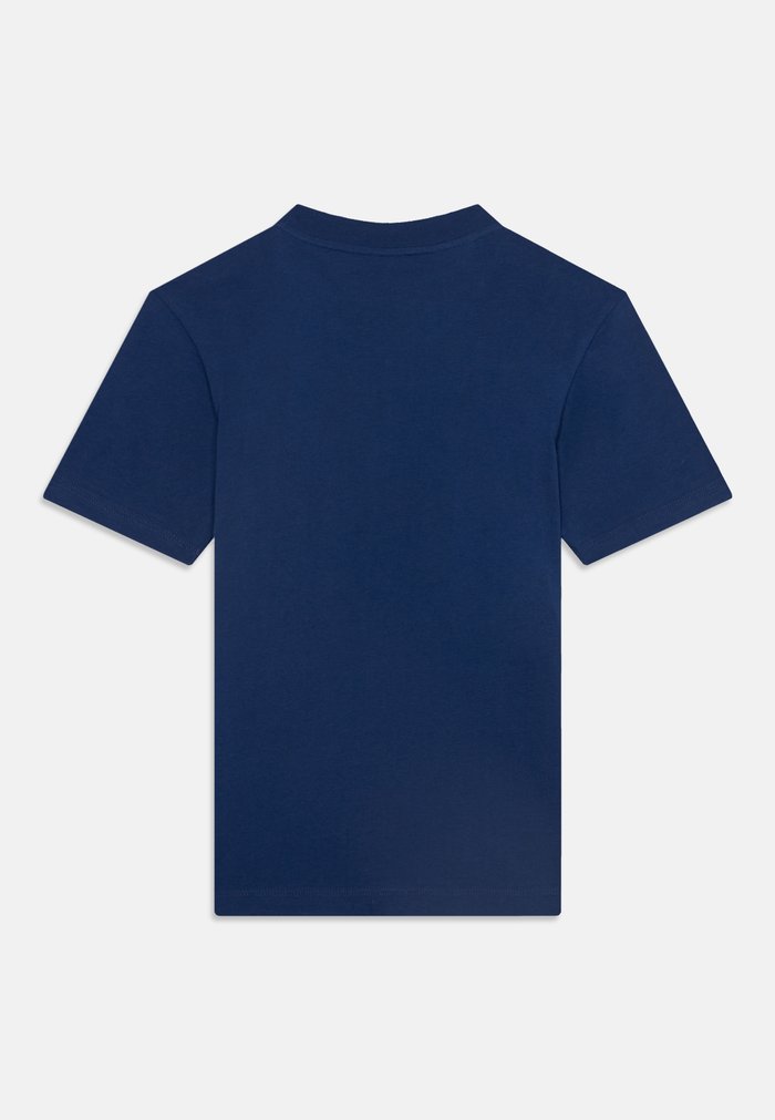 adidas JUNIOR BLOCK TEE UNISEX - Camiseta deportiva - dark blue/white