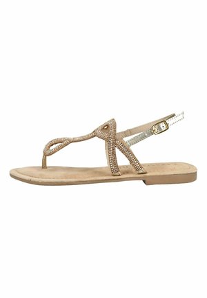 Lazamani SANDALEN - Sandales tongs - gold-coloured