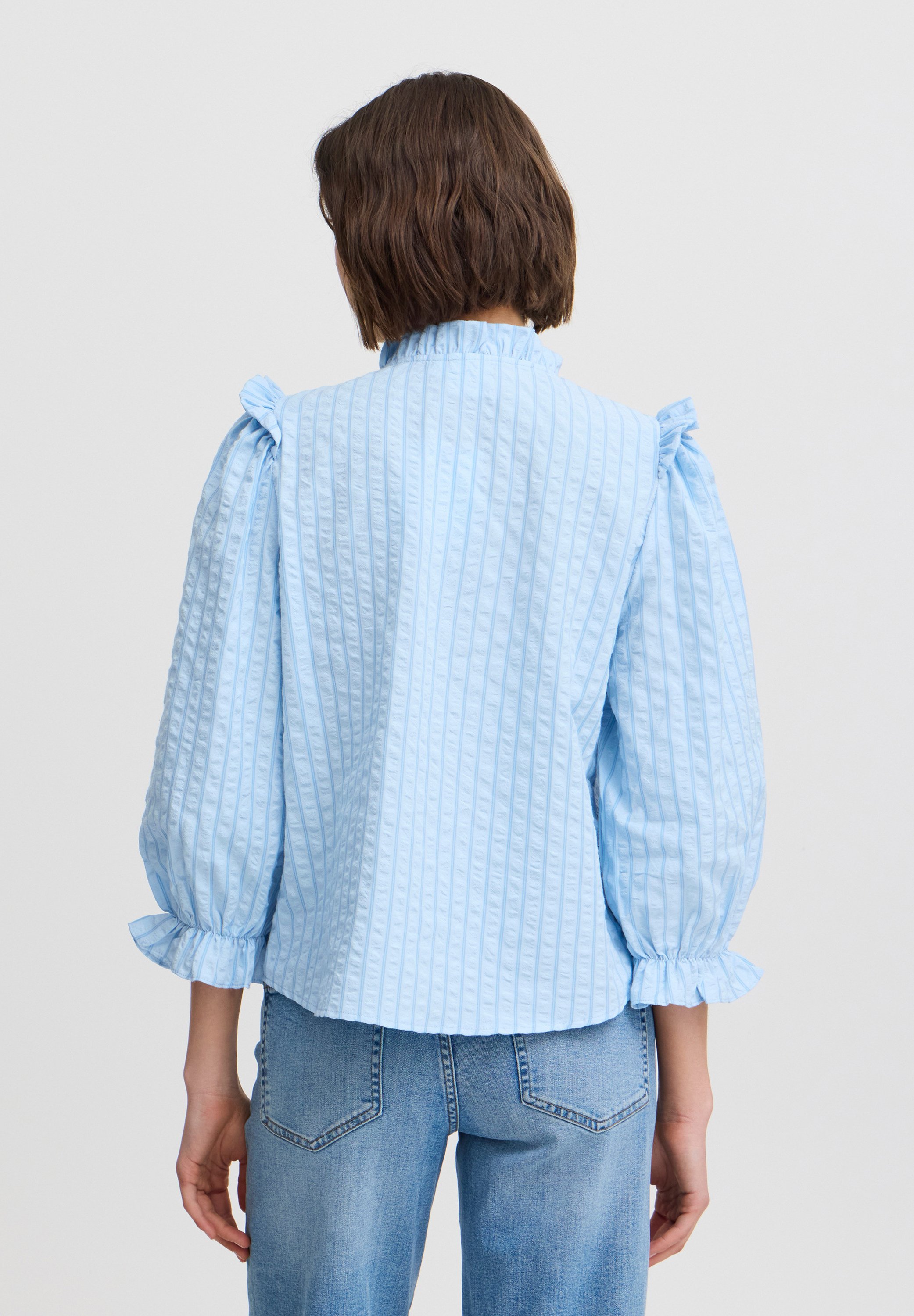 売れ筋商品|||イチ シャツ レディース トップス IXSANJA MS - Button-down blouse - almond milk stripe イチ レディース シャツ トップス IXSANJA MS - Button-down