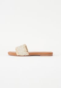Pantolette flach - beige