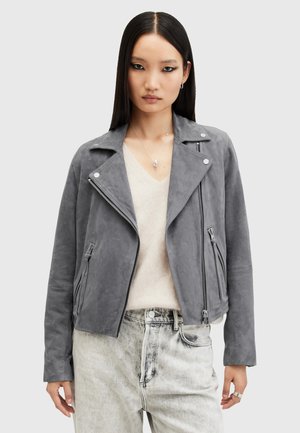 Leather jacket - grey