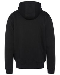 Felpa nera con cappuccio realizzata in morbido tessuto misto cotone, dotata di cappuccio, maniche lunghe e polsini e orlo a coste. Design semplice, senza loghi visibili.