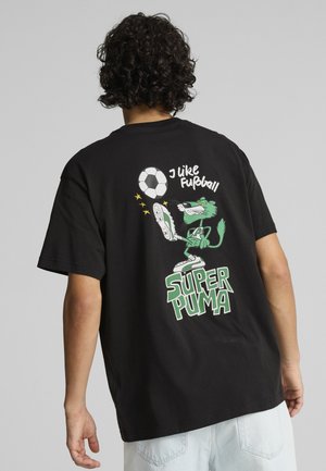 Puma GRAPHICS SUPER  - T-shirt imprimé - black