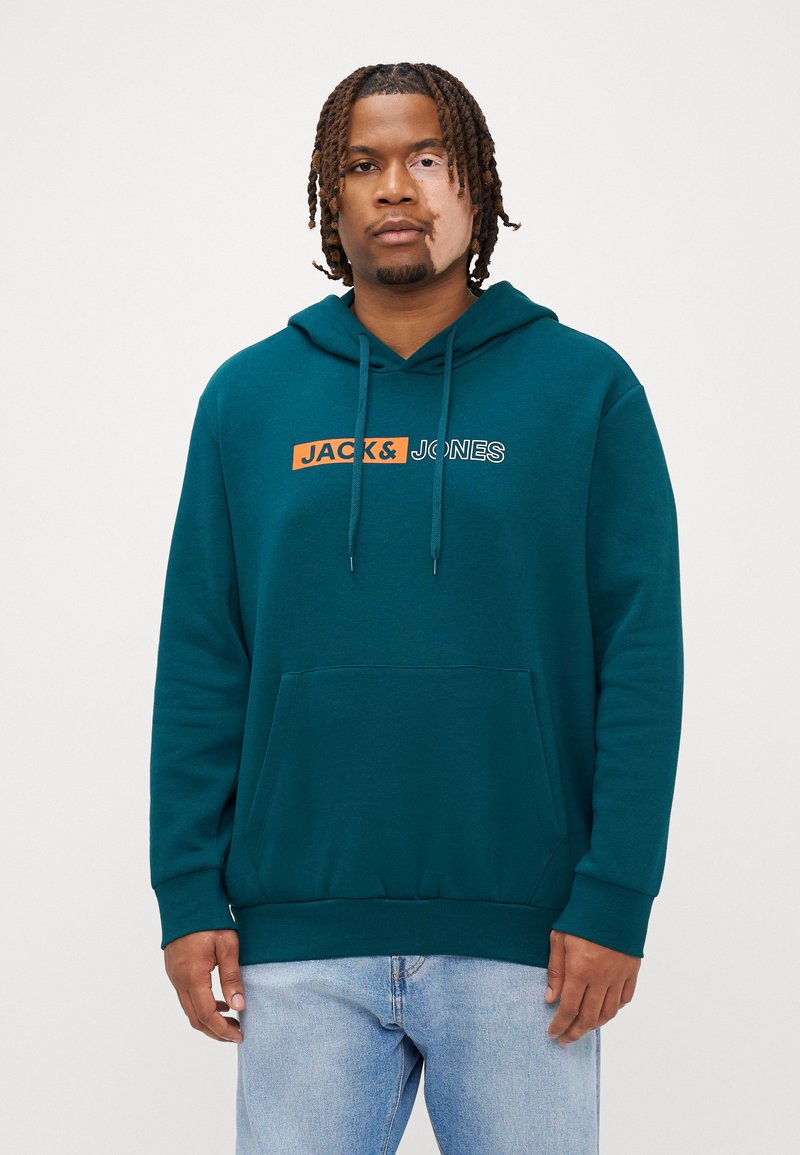 Jack & Jones JJECORP LOGO HOOD PLAY - Mikina s kapucňou - deep teal