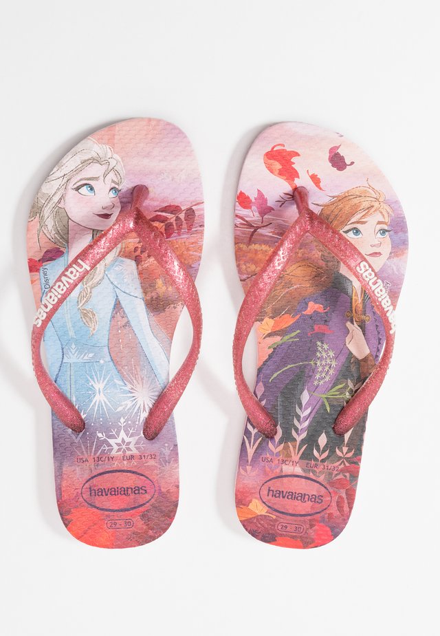 KIDS SLIM FIT FROZEN ELSA & ANNA - Badslippers - crystal rose